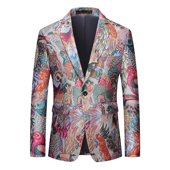 Broccato Jacquard Floral Blazer