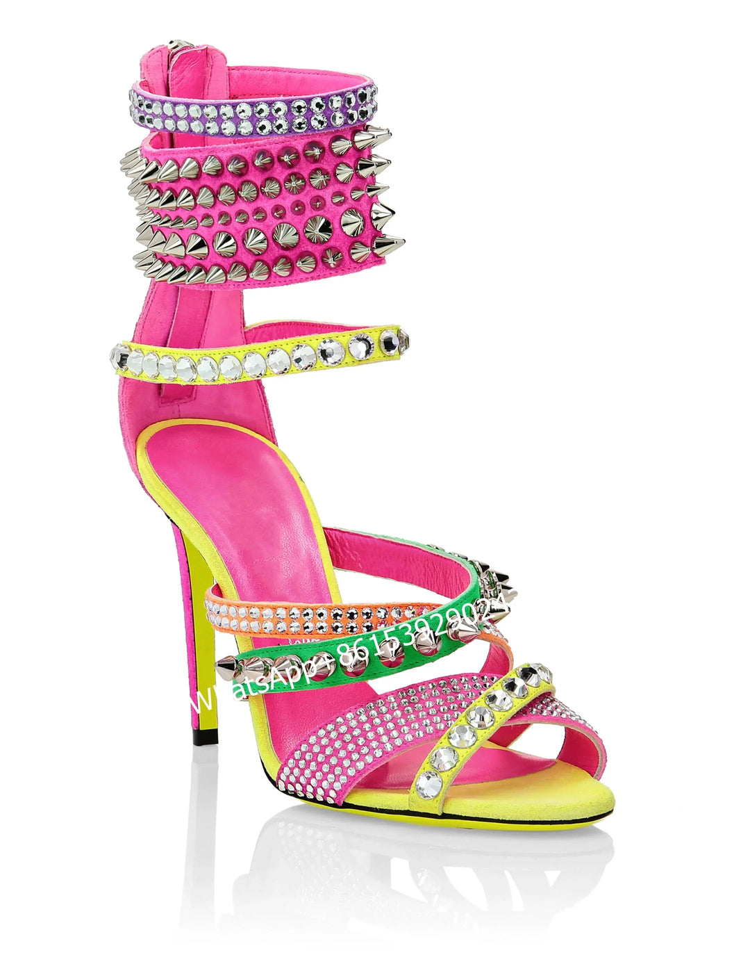 Borchia Studded Stiletto Sandals