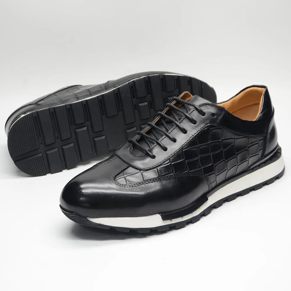 Firenze Grid Leather Oxfords