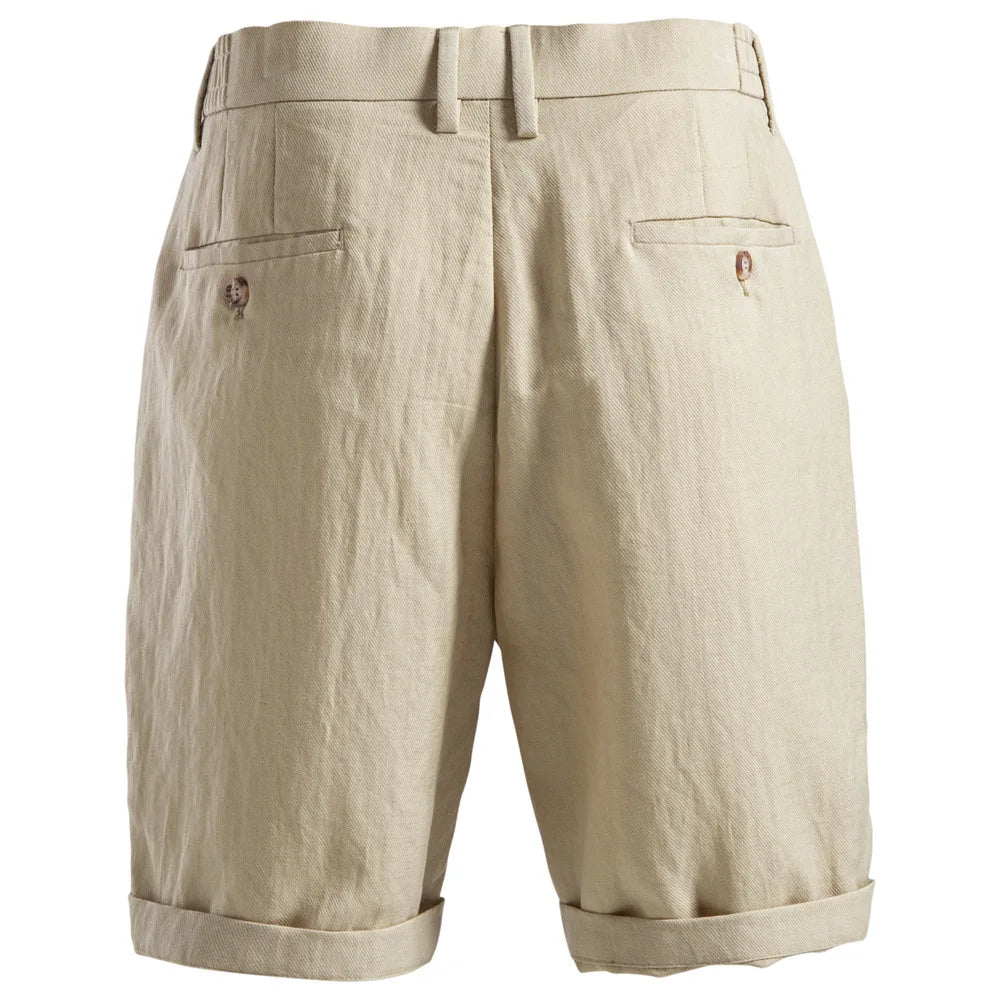 Coastline Pleated Linen Shorts