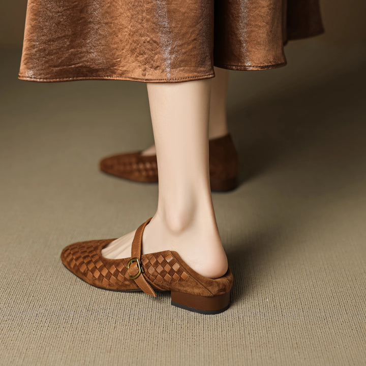 Florentina Woven Leather Pumps