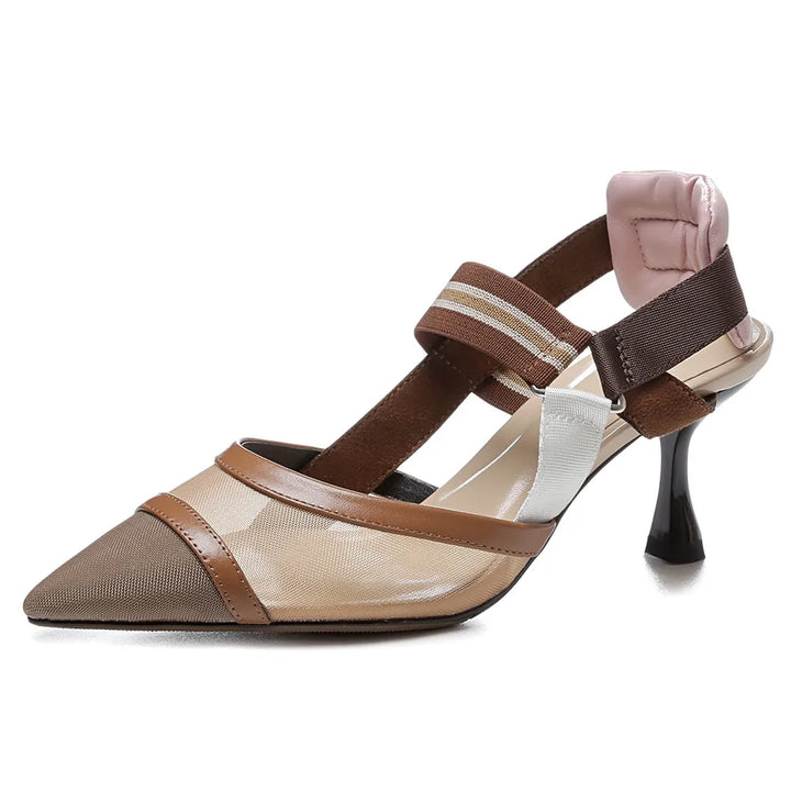 Retina Mesh Slingback Heels
