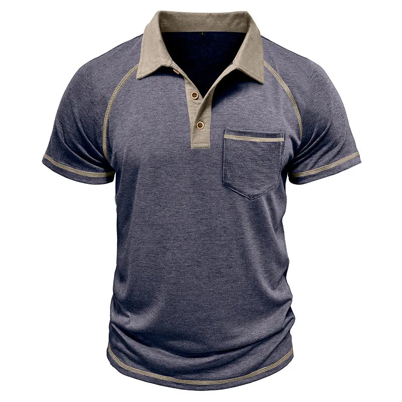 Taschino Contrast-Collar Polo Shirt