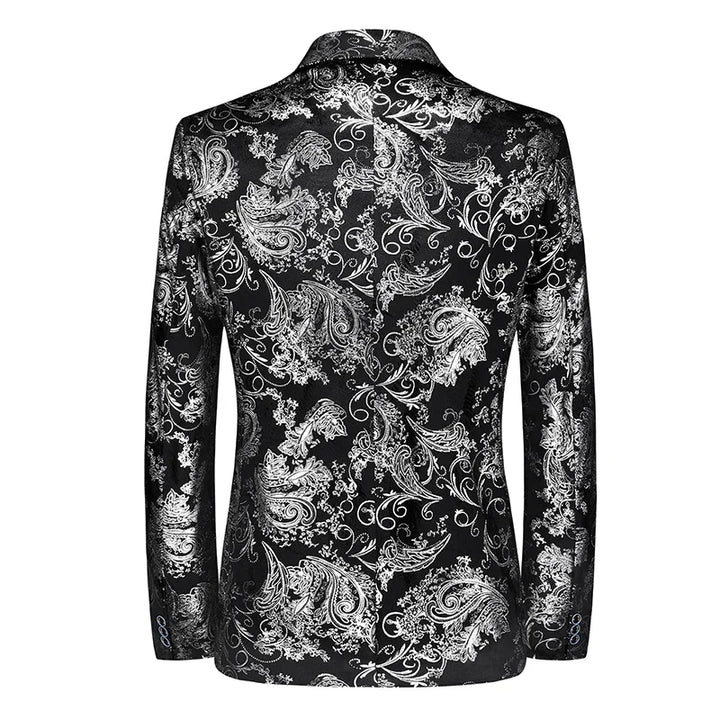 Barocco Foil-Print Party Blazer