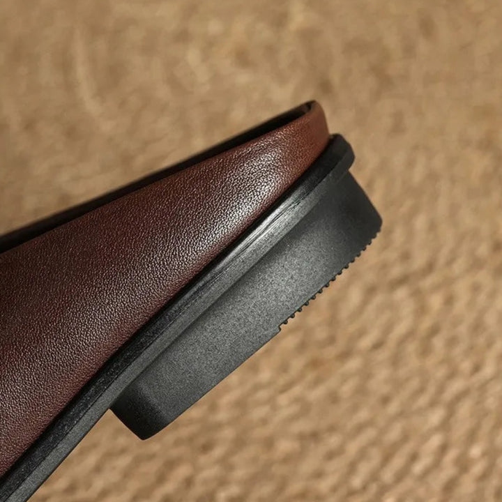 Vale Leather Slides