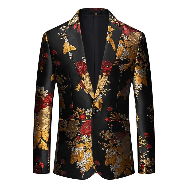Broccato Jacquard Floral Blazer