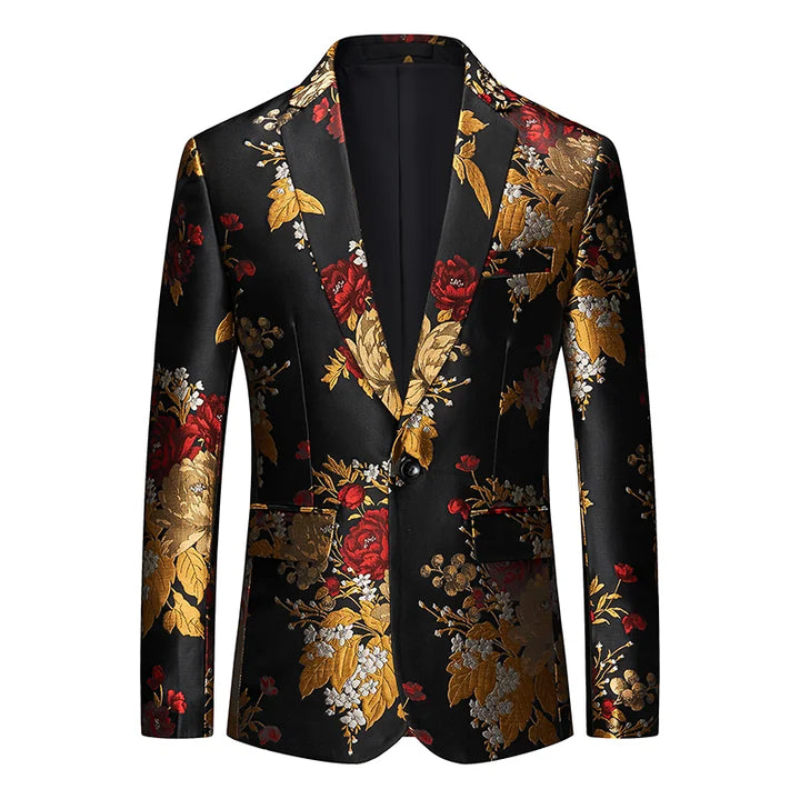 Broccato Jacquard Floral Blazer
