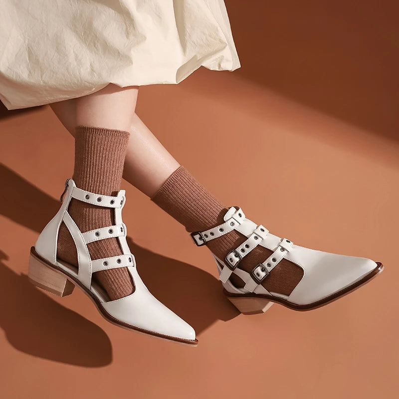 Cinghia Caged Buckle Booties