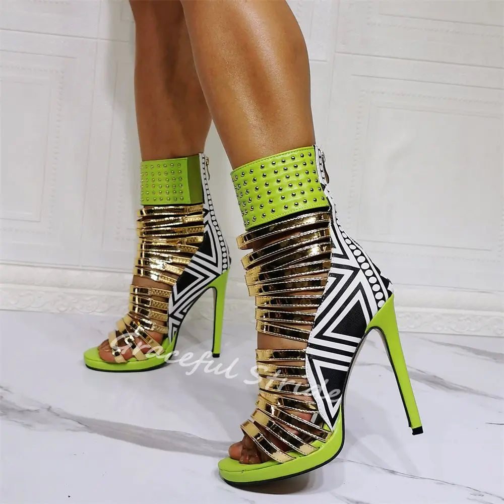 Tribale Strappy Gladiator Stilettos