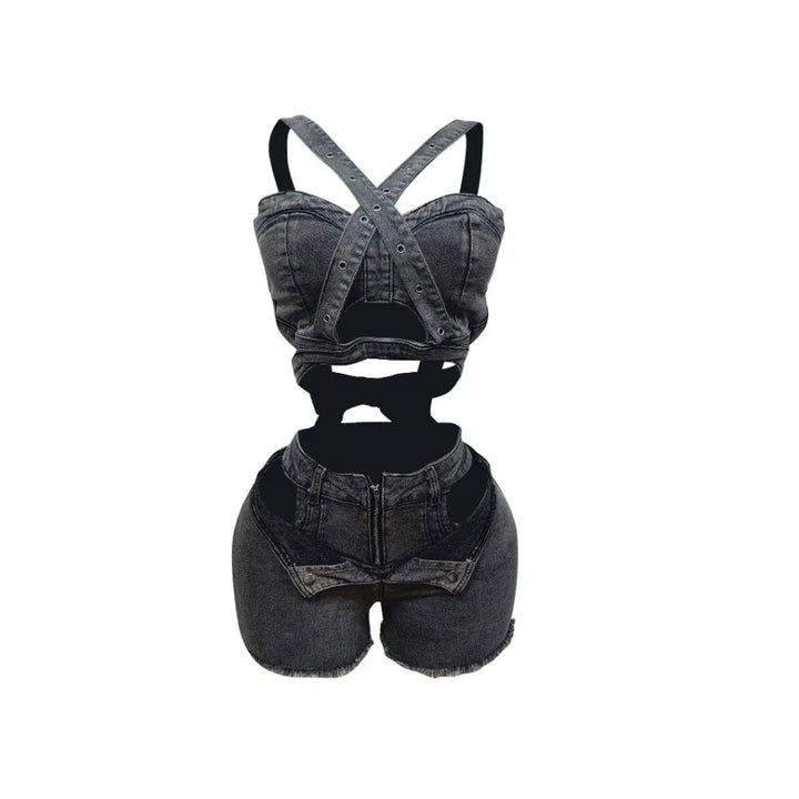 Voltage Crosscut Denim Set
