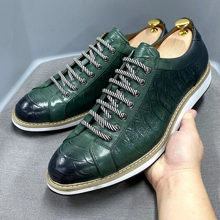 Coccodrino Croc-Embossed Leather Sneakers