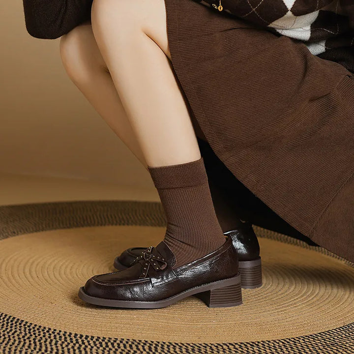 Elowen Rivet Bow Loafers