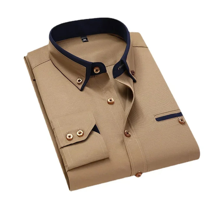 Bordino Contrast-Collar Dress Shirt