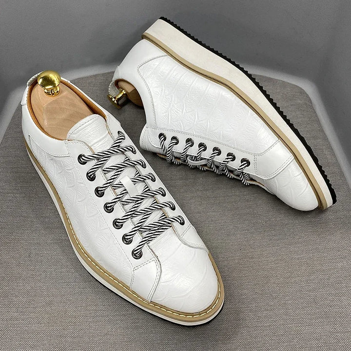 Coccodrino Croc-Embossed Leather Sneakers