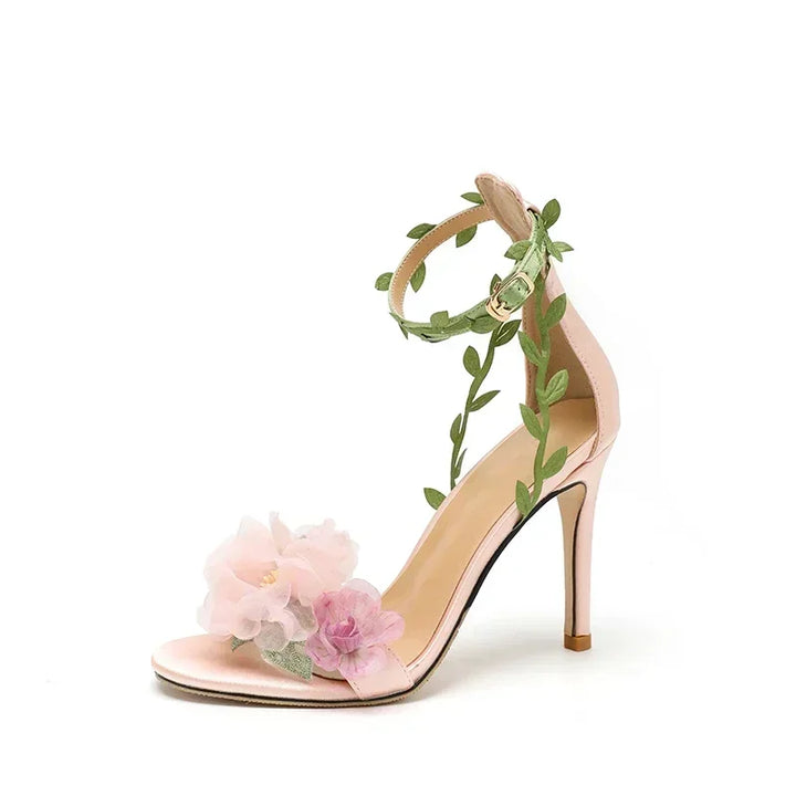 Giardina Floral Vine Stiletto Sandals