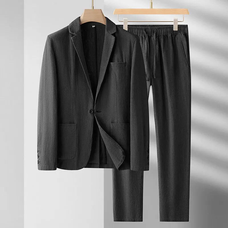 Sandgrain Linen Suit Set