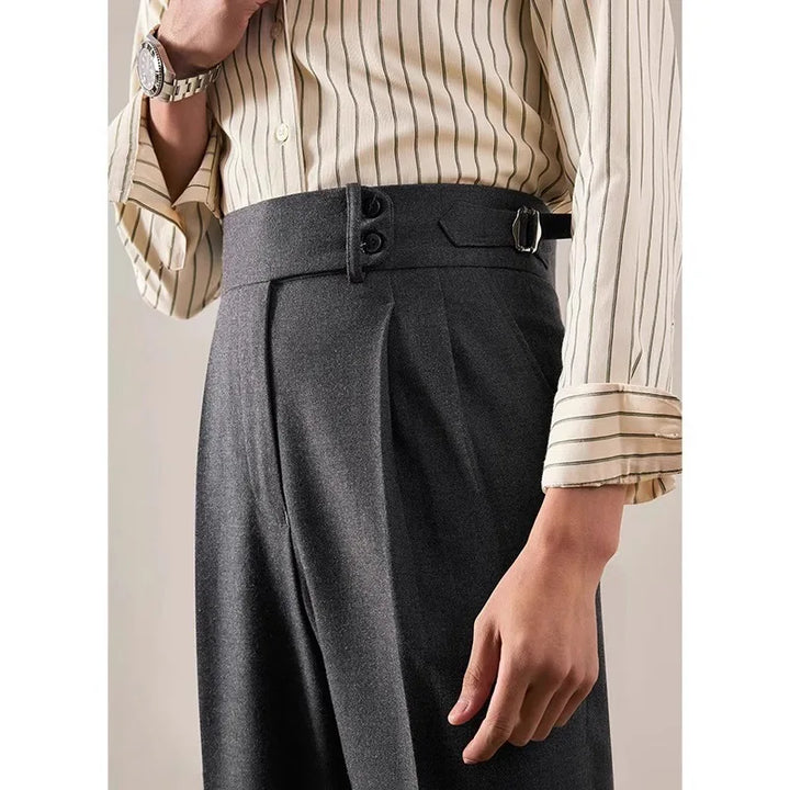 Napoli High-Rise Pleated Trousers