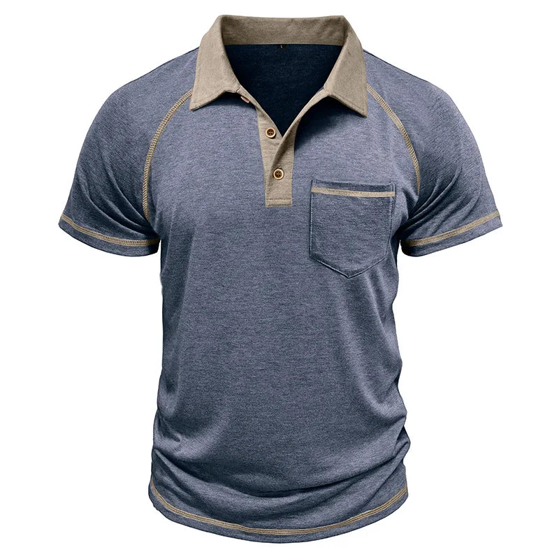 Taschino Contrast-Collar Polo Shirt
