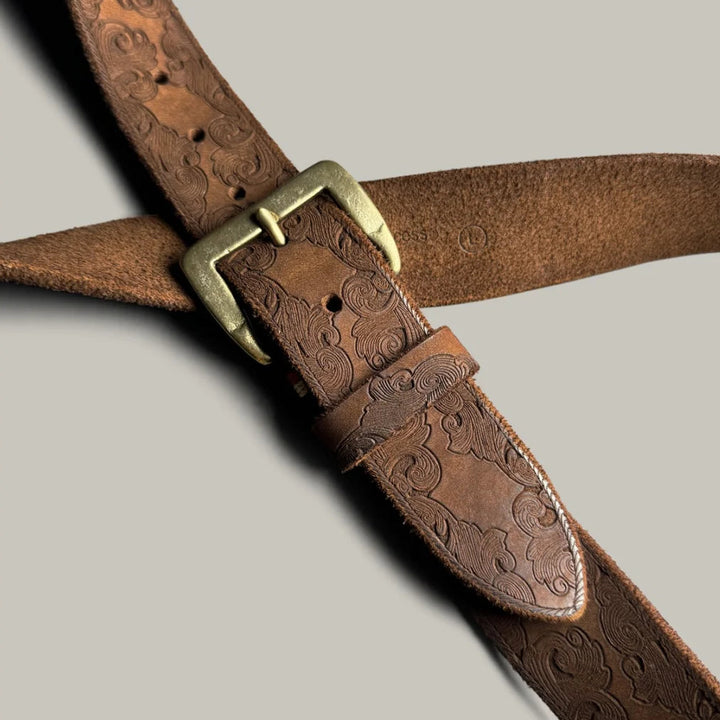 Dakota Carved Leather Belt