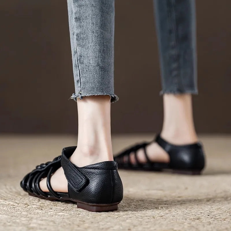 Intrecci Braided Leather Sandals
