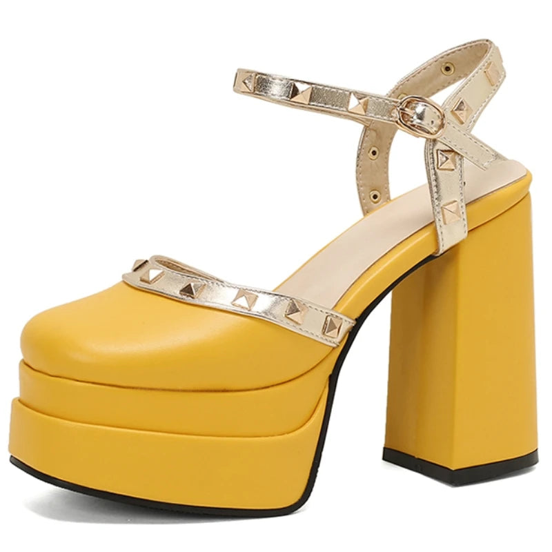 Lacera Stud Platform Heels