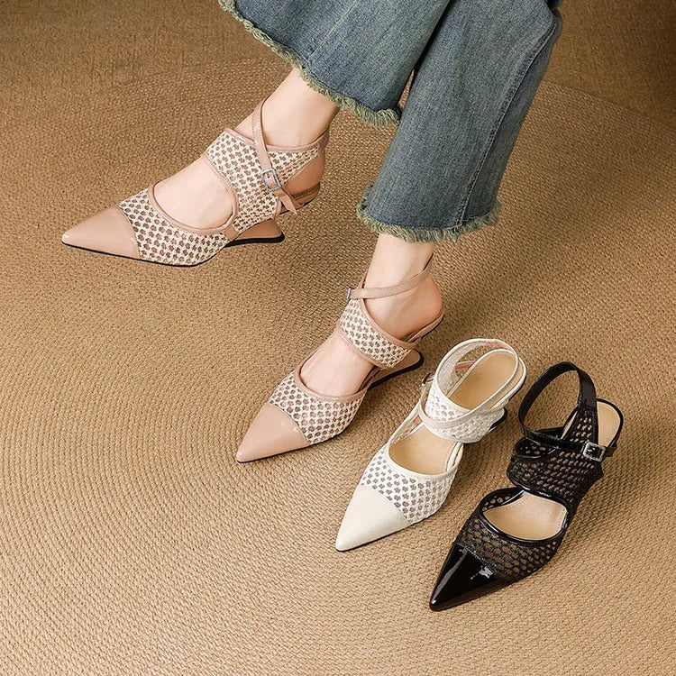 Marquesa Leather Slingbacks