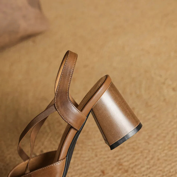 Lirena Leather Heels