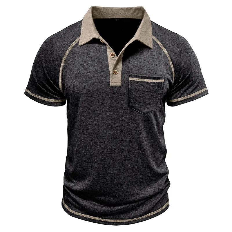 Taschino Contrast-Collar Polo Shirt