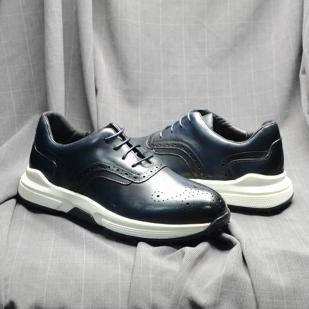 Brogato Spiked Leather Shoes