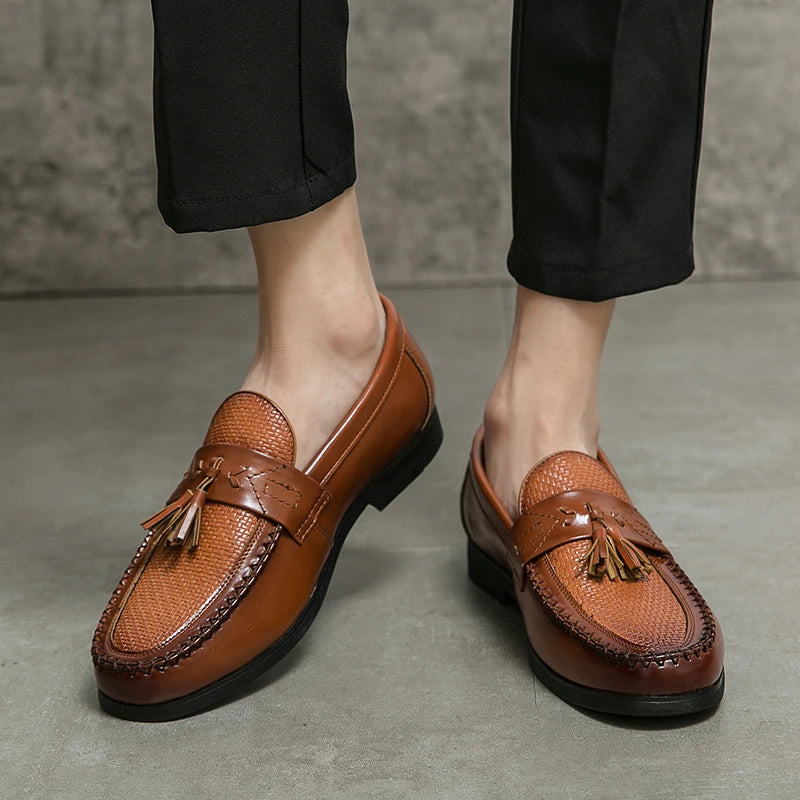 Frangia Tassel Woven Loafers