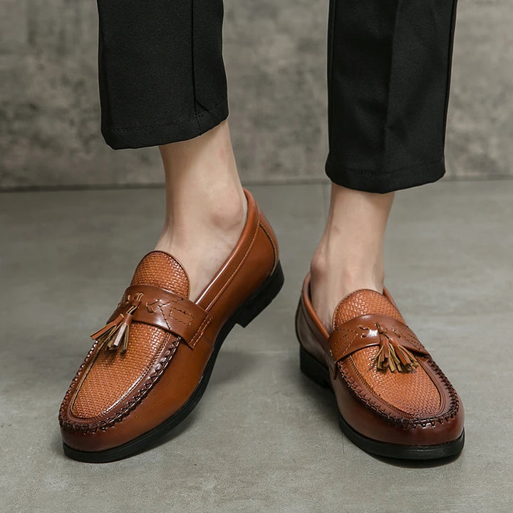 Frangia Tassel Woven Loafers