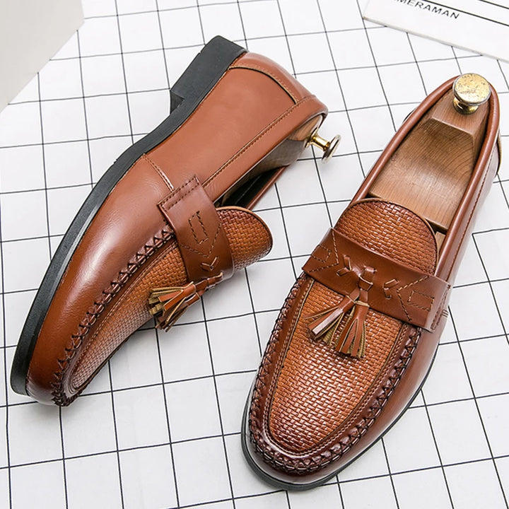 Frangia Tassel Woven Loafers