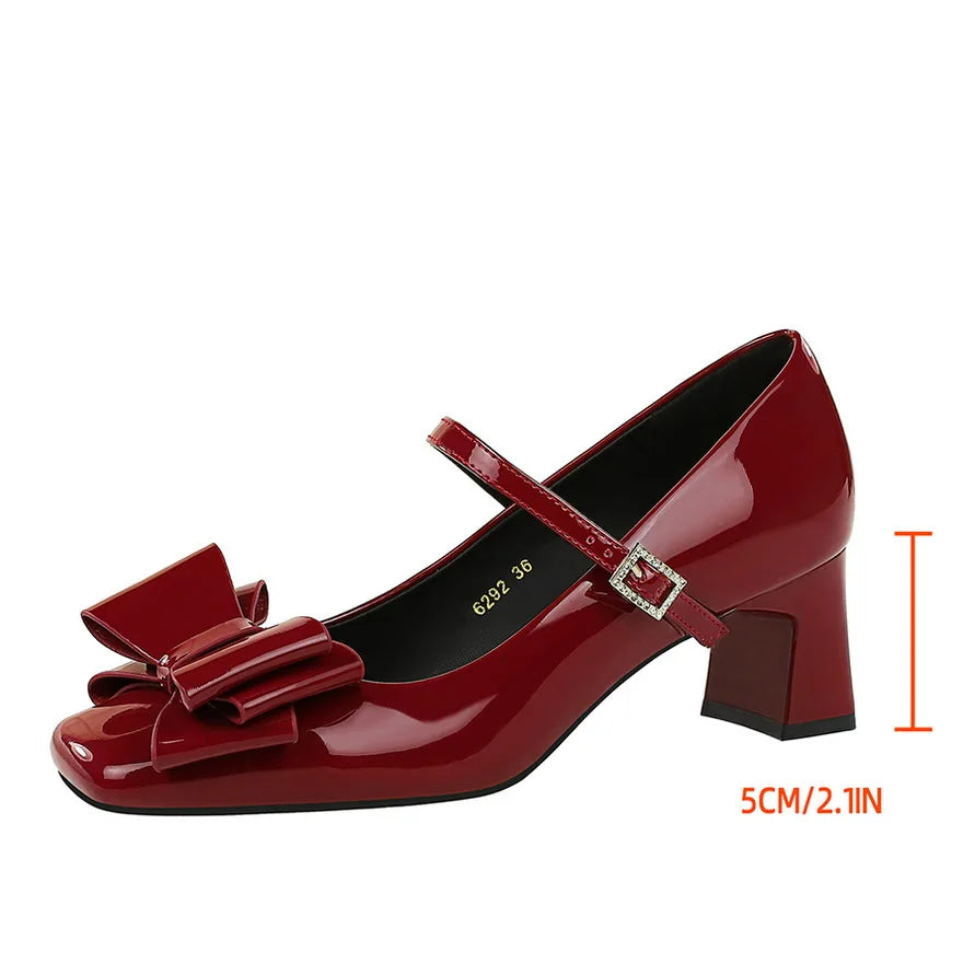 Carmine Bow Heels