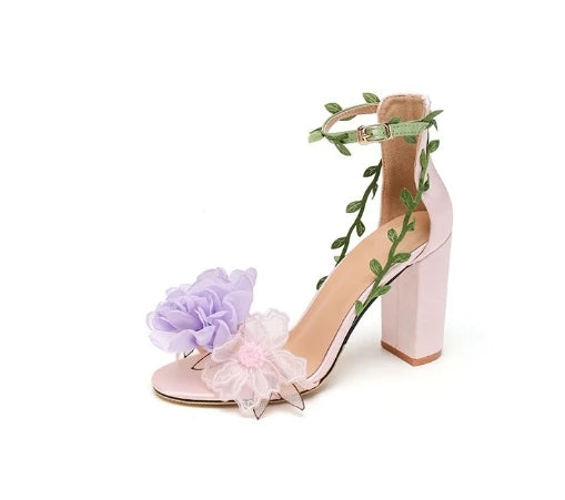 Giardina Floral Vine Stiletto Sandals