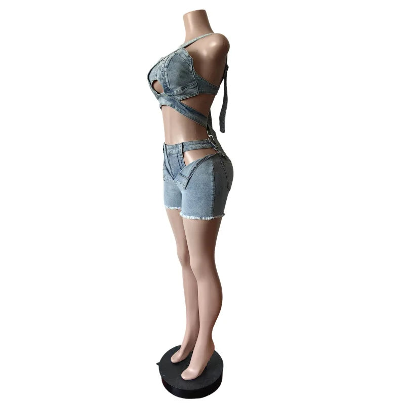 Voltage Crosscut Denim Set