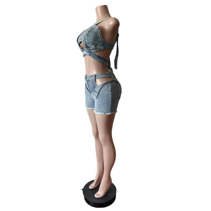 Voltage Crosscut Denim Set