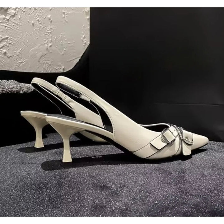 Fibbietta Buckle-Strap Slingback Pumps