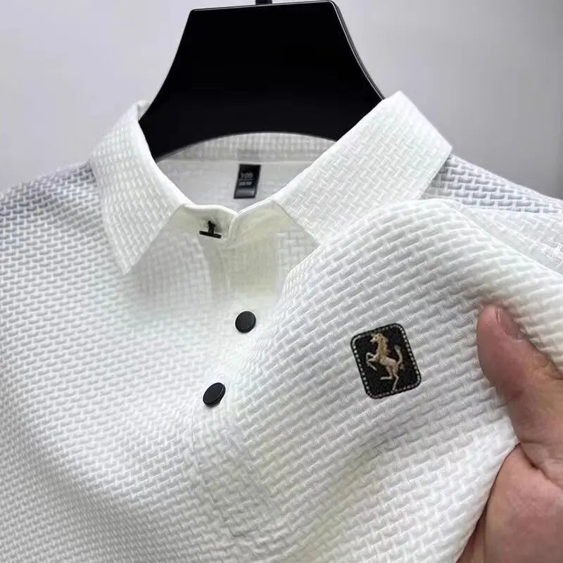 Cavalliere Waffle Knit Polo