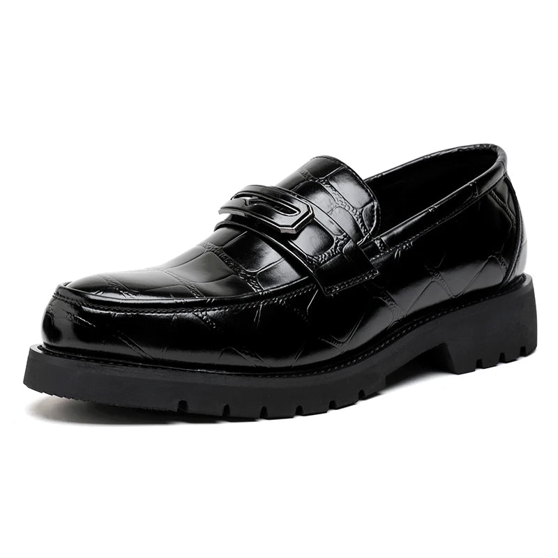 Caiman Lug Penny Loafers