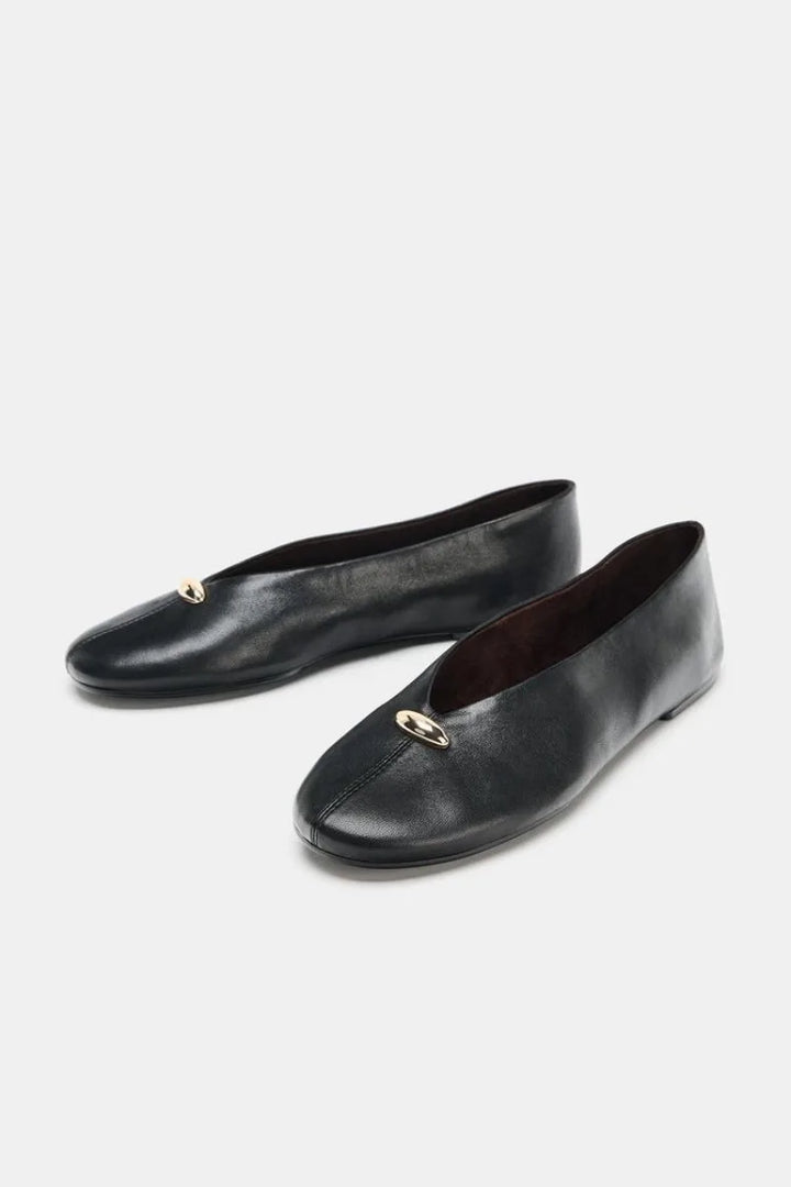Delara Leather Flats
