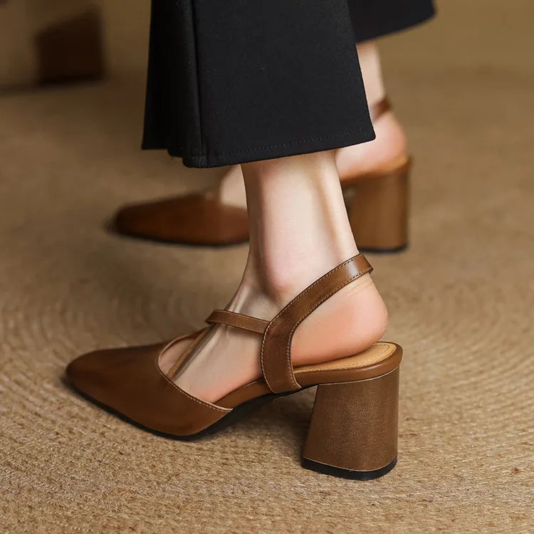 Lirena Leather Heels