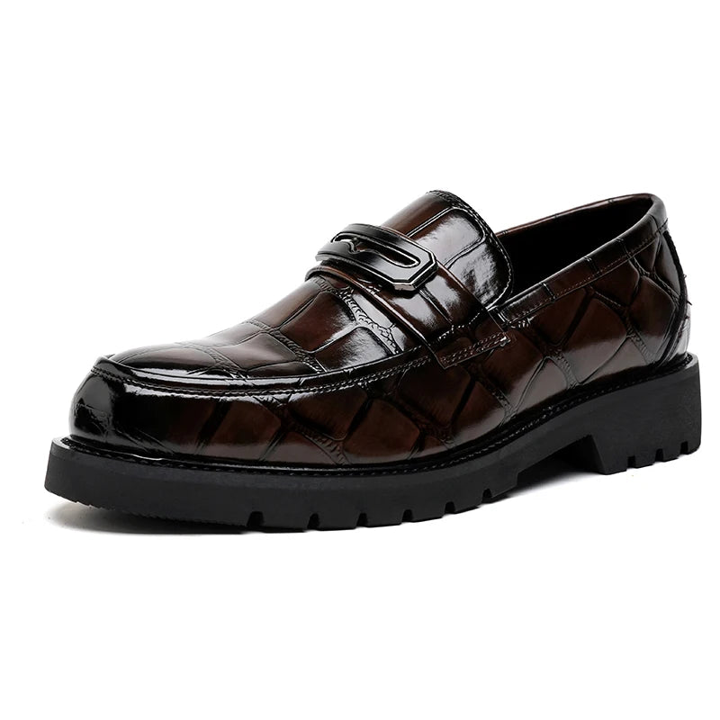 Caiman Lug Penny Loafers