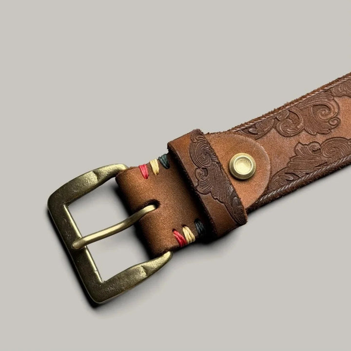 Dakota Carved Leather Belt