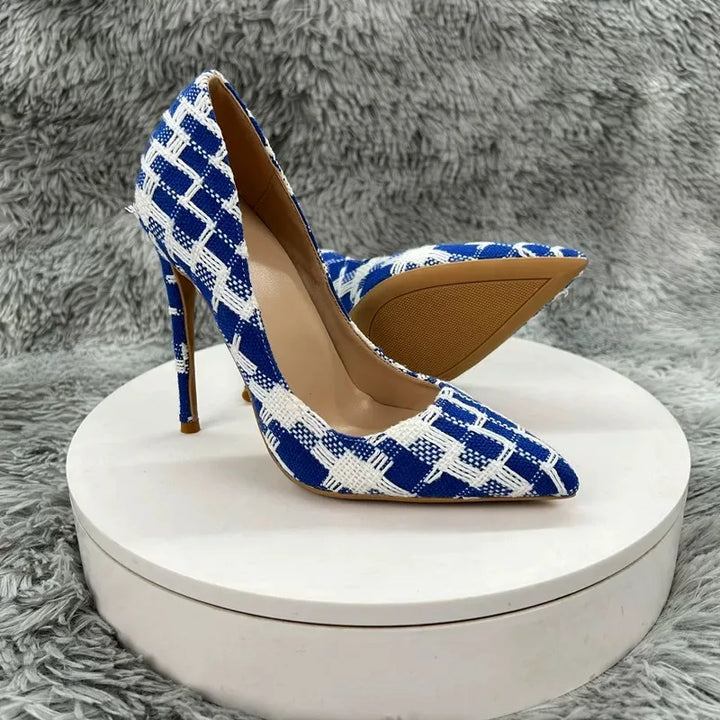 Scacchi Woven Pointed Pumps