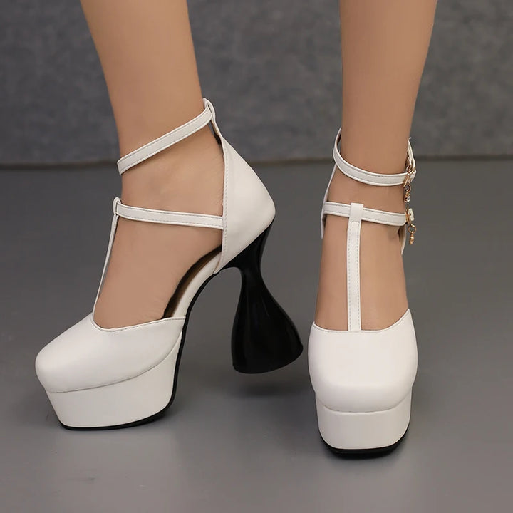 Clessidra T-Strap Platform Heels