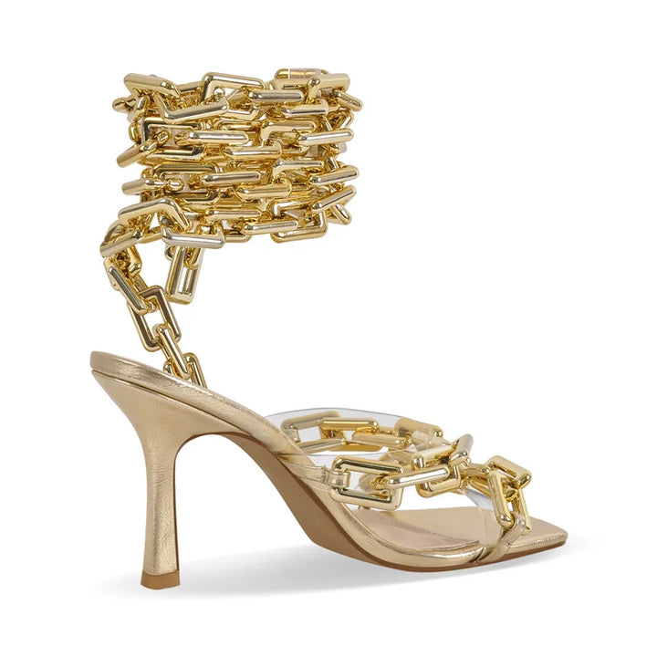 Manetta Chain-Wrap Stiletto Sandals
