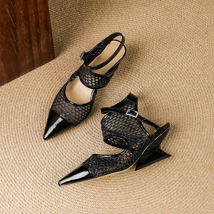 Marquesa Leather Slingbacks