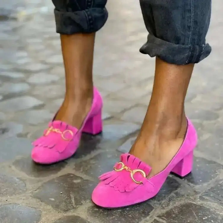 Morsetto Fringe Buckle Loafer Pumps