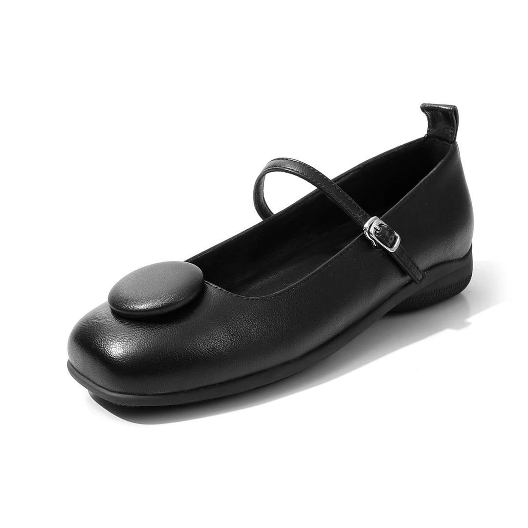 Bottoni Moda Strap Flats