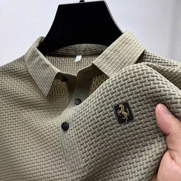 Cavalliere Waffle Knit Polo